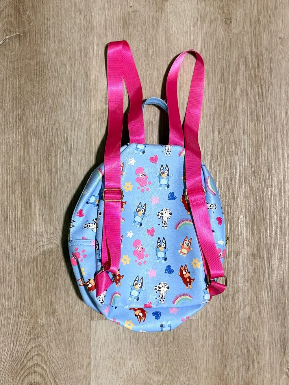 Bluey Kids Backpack Blue & Pink Mini Bag Cartoon Themed School Kindergarten